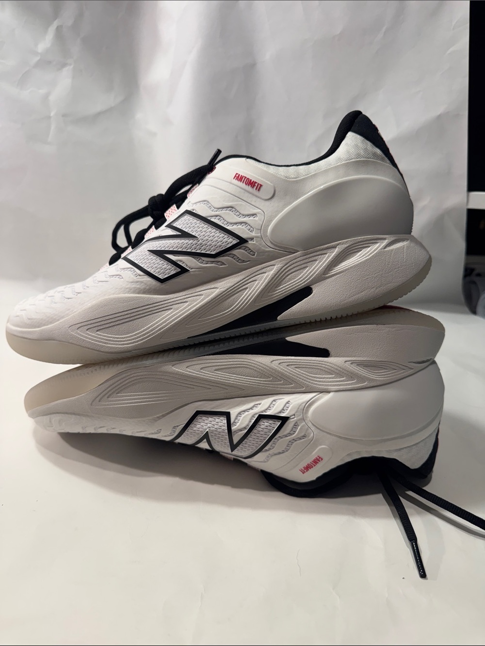 New Balance CT-Rally 2E Wide Tennis Shoes White Black Red Men’s 12.5